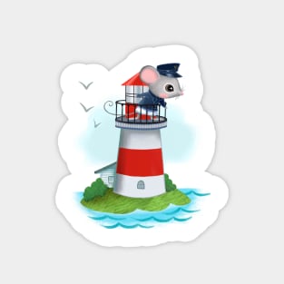 Lighthouse Mouse Magnet