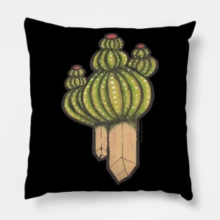 Cactus with crystal roots 7 Pillow