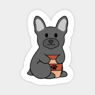 French Bulldog Coffee Black Magnet