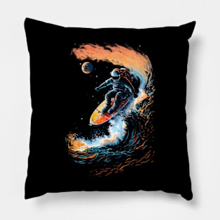 Surfing astronaut Pillow