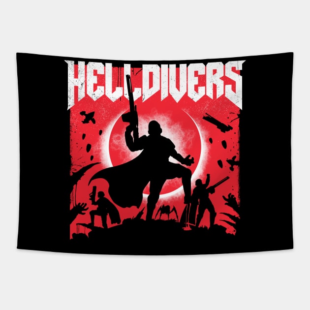 Helldivers 2 Retro Tapestry by technofaze