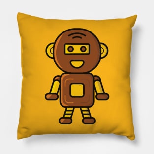 Robot Cartoon Character vector illustration. Pillow