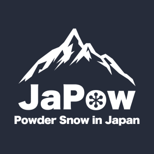 JAPOW Powder Snow in Japan - White  | Snowboard T-shirt T-Shirt