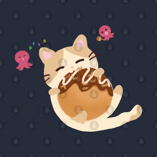 Takoyaki Lover Kitty by JileeArt