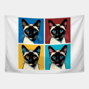 Siamese Cat Pop Art - Cat Lovers Tapestry