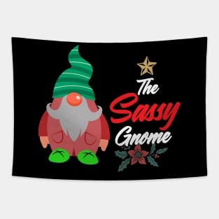 The Sassy Gnome Matching Family Christmas shirt Tapestry