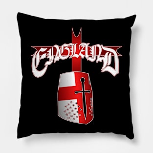 England St George Knight Helmet UK - cross flag Pillow