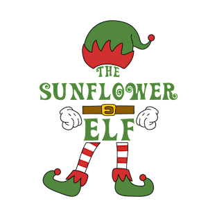 The Sunflower Elf Christmas Family Matching Outfits Group Attire T-Shirt