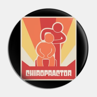 Retro Chiropractor Chiropractic Massage Poster Pin