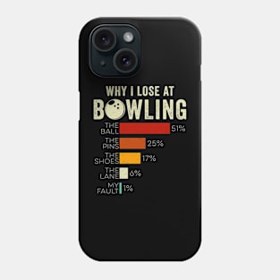 Why I lose at Bowling Funny Phone Case