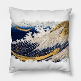 ✪ HOKUSAI Japan Ocean Waves ✪ Retouched Fan Art Historic Japanese Woodblock Pillow