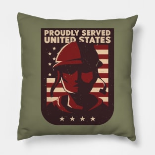 Proudly Served United States - Veteran Pillow