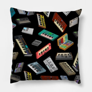 Synthesizer Pixel Art for Electronic Musician Pillow