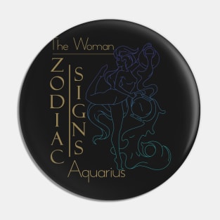 The woman Aquarius Pin