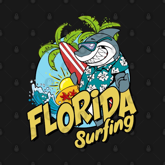 Florida surfing shark by SerenityByAlex