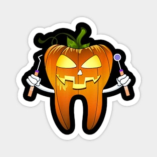 Dentist Halloween Night Pumpkin Scrubs Scary Cute Tee Gifts Magnet