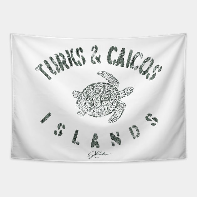 Turks & Caicos Islands Sea Turtle Tapestry by jcombs