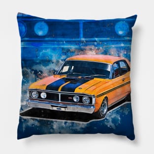 Orange 1971 XY Falcon GT Pillow