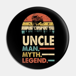 Uncle Man Myth Legend Vintage Jeep For Mens Papa Father's Day Jeep gift Pin