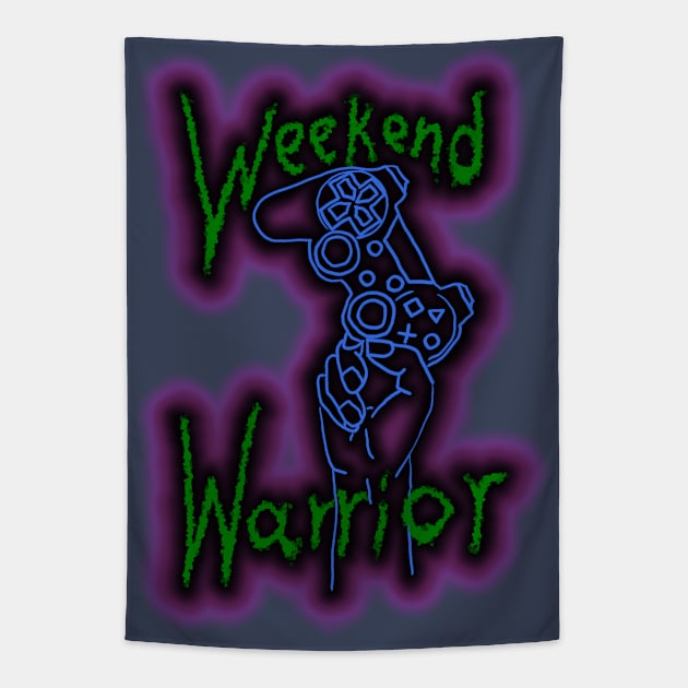 Weekend Warrior Tapestry by djmrice