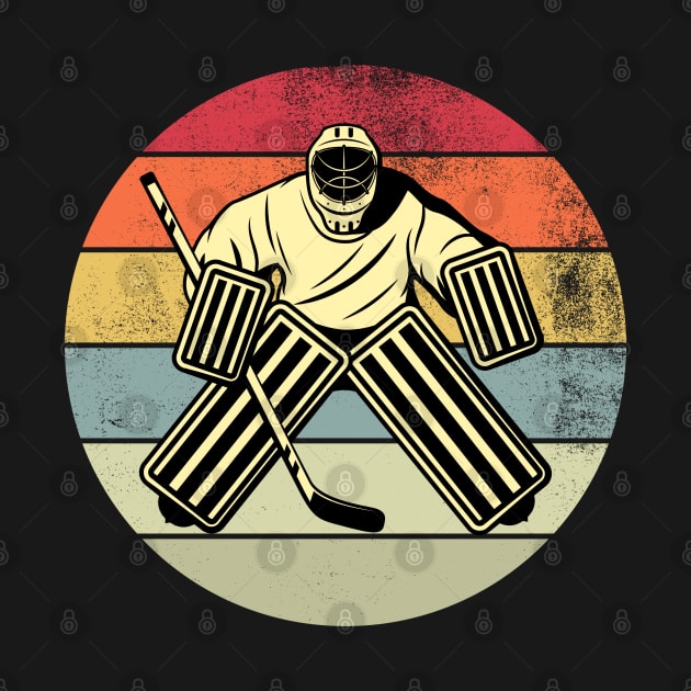 Retro Ice Hockey Goalkeeper Christmas Gift by Illustradise