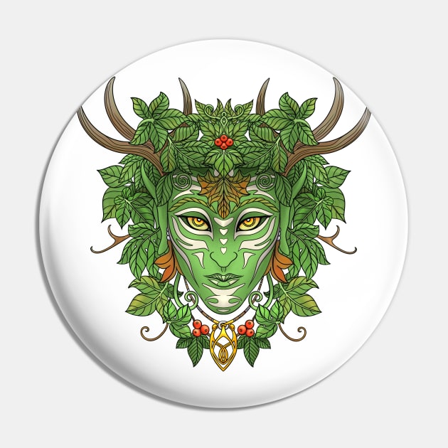 Green Man Pin by Hareguizer