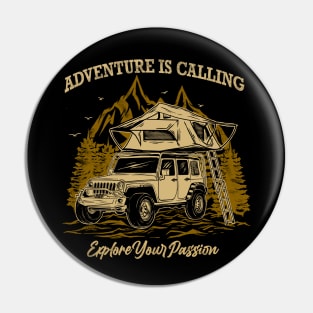 Jeep Adventure Camping Pin