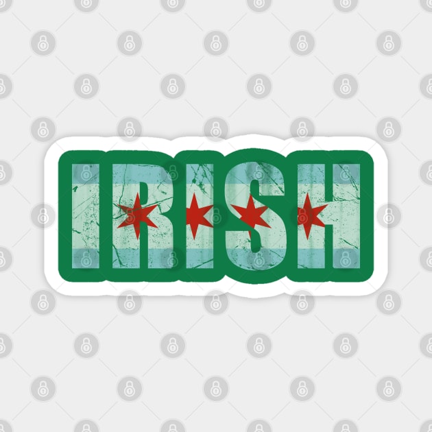 Irish Chicago Flag St Patrick's Day Magnet by E