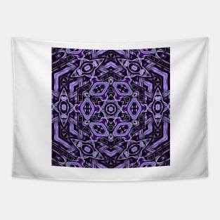 lilac pink and vivid purple hexagonal floral patterned design Tapestry