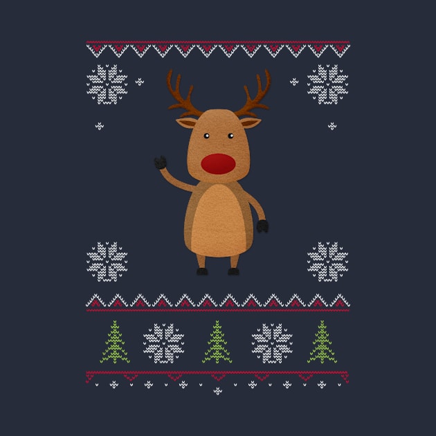 Reindeer Ugly Sweater Christmas by vladocar