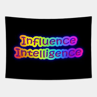 Influence Intelligence Retro Neon Rainbow Tapestry