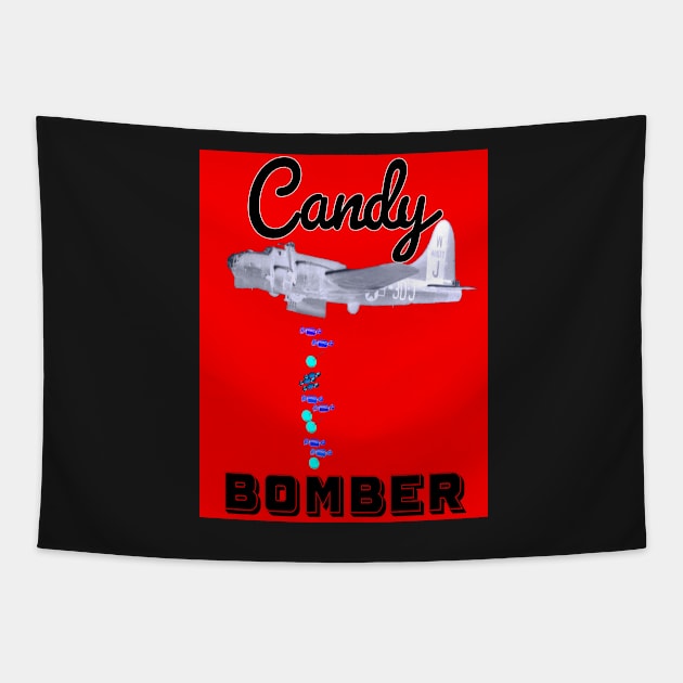 Candy Bomber B17 Tapestry by Cataraga