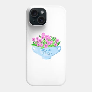 Pansies in a bowl Phone Case