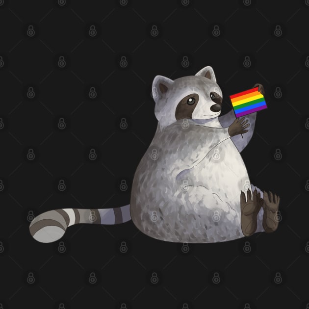 Gay Pride Raccoon by celestialuka