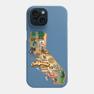 Vintage California State Map Phone Case