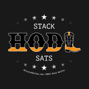 Hodl Stack Sats Cowboy Boot T-Shirt