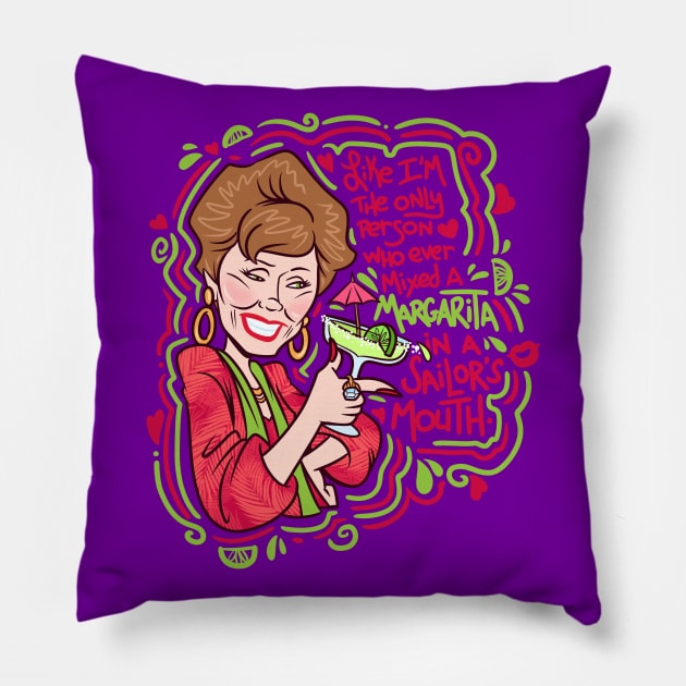 margarita blanche Pillow by BeefcakeBoss