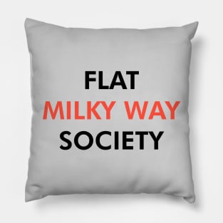 Flat Milky Way Society (Dark) Pillow