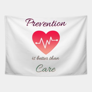 colorful design for covid19, prevention is better than care Tapestry