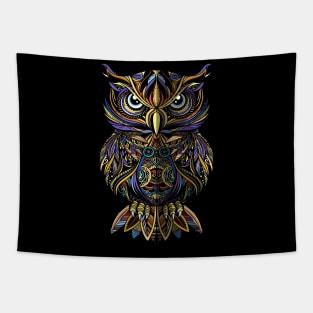 Owl mandala tribal art Tapestry