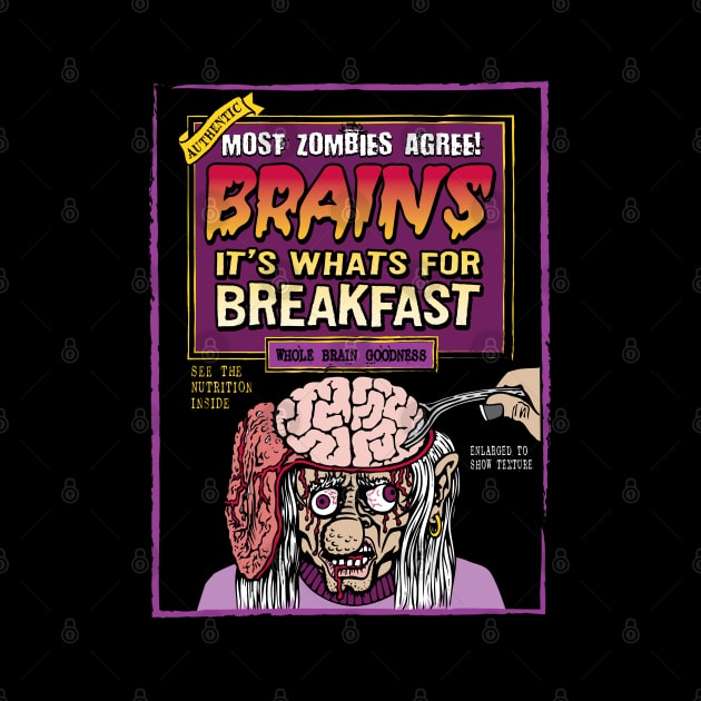 Brains for Breakfast / Raisin Bran by sandersart