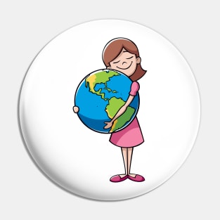 Child and Earth Pin