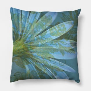 Soft Blue Daisy Song Pillow