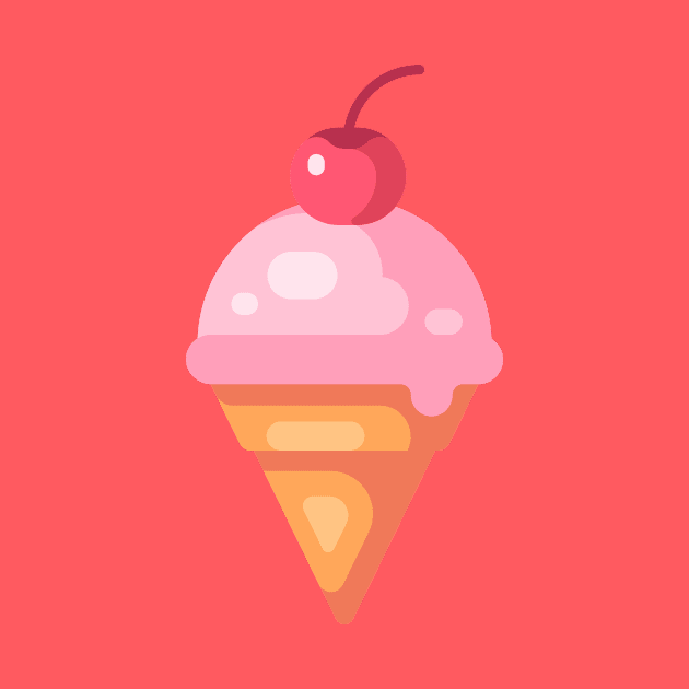 Cherry Ice Cream Cone by IvanDubovik