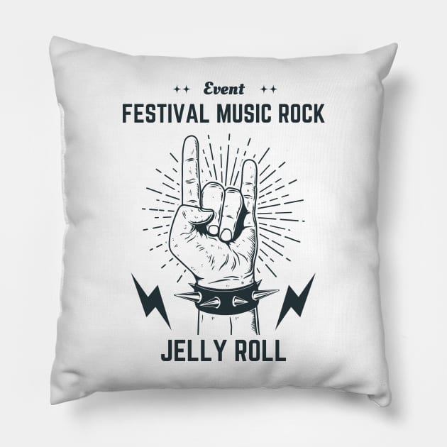 jelly roll Pillow by beha32