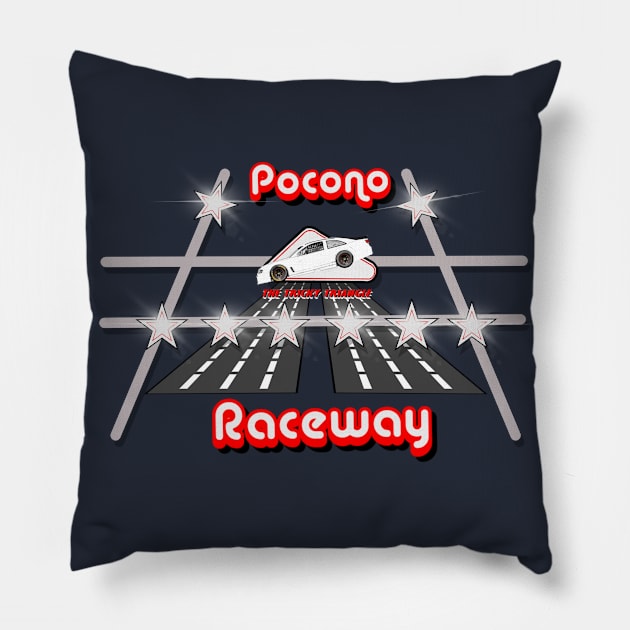 Legendary motor racing Raceway Pillow by MotorManiac