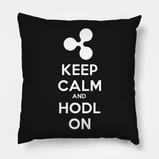 Ripple - Keep Calm and Hodl On Pillow