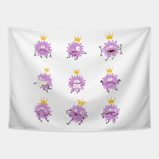 Funny coronavirus set. Tapestry