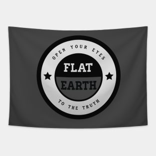 Flat Earth Circle Logo 3 Tapestry