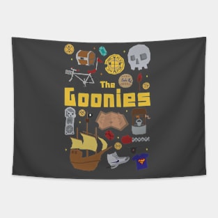 The Goonies paper cut illustration Tapestry